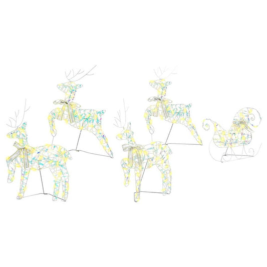 LED Reindeers 5 pcs 40 LEDs Multicoulur 42 x 15 x 64 cm PET LED Reindeers 5 pcs 40 LEDs Multicoulur 42 x 15 x 64 cm PET