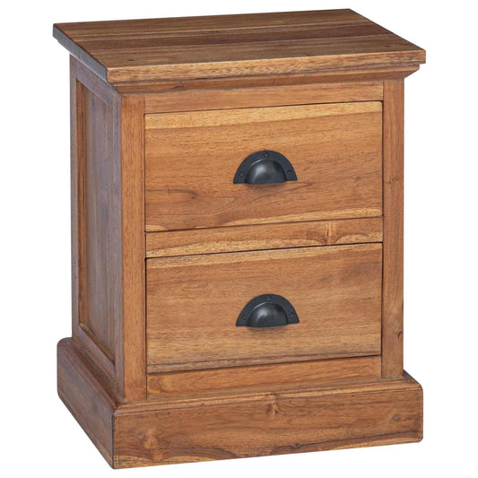 Bedside Table Natural 40 x 30 x 50 cm Solid Teak Wood Bedside Table Natural 40 x 30 x 50 cm Solid Teak Wood