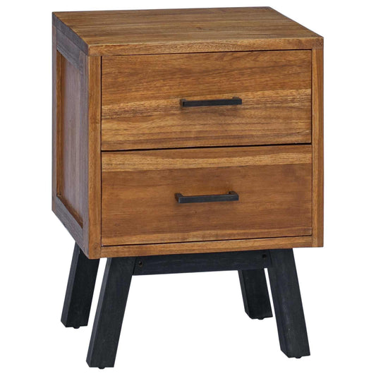 Bedside Table Natural 40 x 35 x 55 cm Solid Teak Wood Bedside Table Natural 40 x 35 x 55 cm Solid Teak Wood