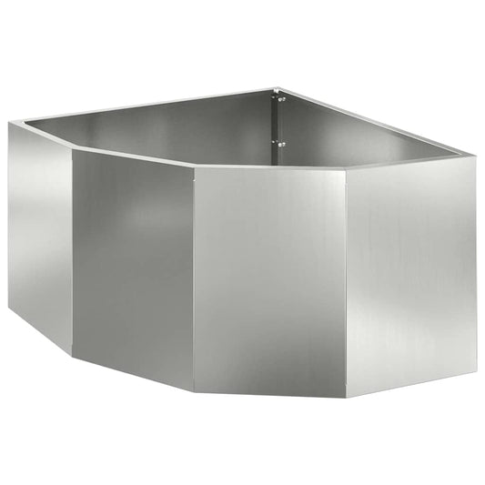 Corner Planter Silver 60 x 60 x 35 cm Galvanised steel Corner Planter Silver 60 x 60 x 35 cm Galvanised steel