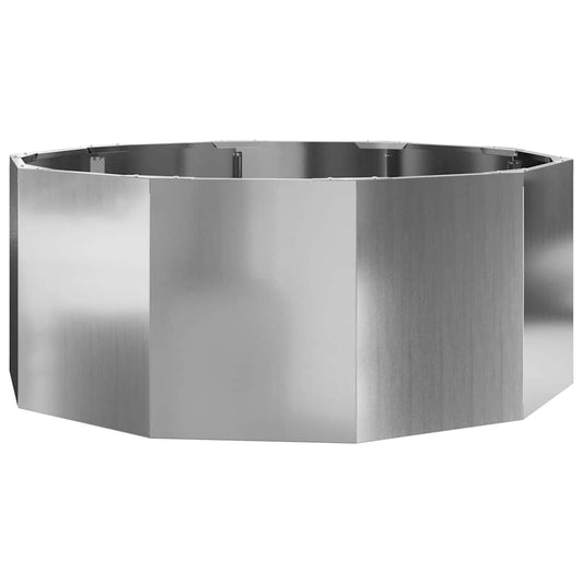 Planter Silver 90 x 90 x 35 cm Galvanised Steel Planter Silver 90 x 90 x 35 cm Galvanised Steel