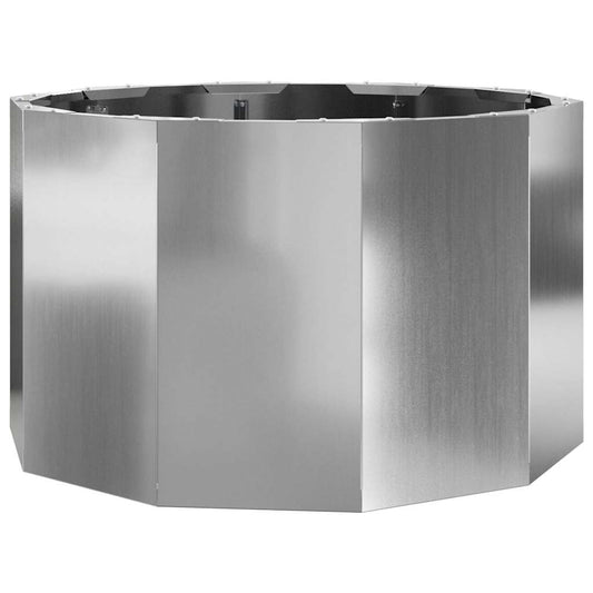 Planter Silver 60 x 60 x 35 cm Galvanised Steel Planter Silver 60 x 60 x 35 cm Galvanised Steel