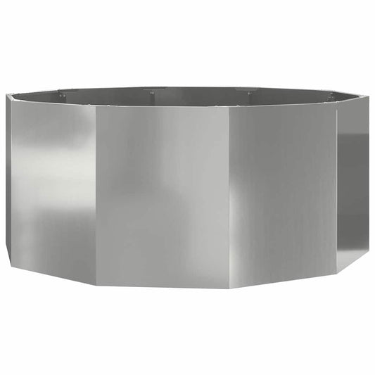 Planter Silver 120 x 120 x 50 cm Galvanised Steel Planter Silver 120 x 120 x 50 cm Galvanised Steel