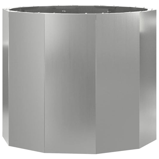 Planter Silver 60 x 60 x 50 cm Galvanised Steel Planter Silver 60 x 60 x 50 cm Galvanised Steel