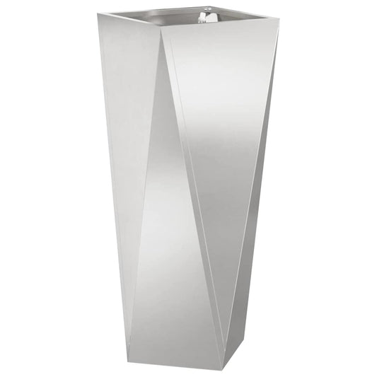 Planter Silver 30 x 30 x 75 cm Stainless Steel Planter Silver 30 x 30 x 75 cm Stainless Steel