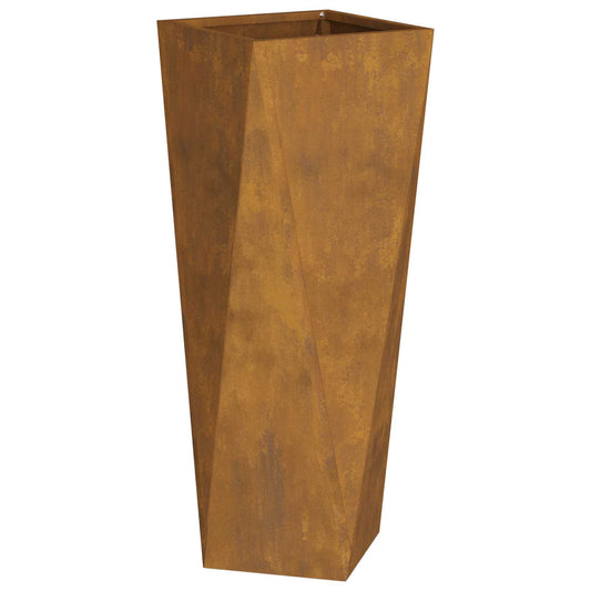 Planter 2 pcs Rusty 30 x 30 x 75 cm Weathering Steel Planter 2 pcs Rusty 30 x 30 x 75 cm Weathering Steel