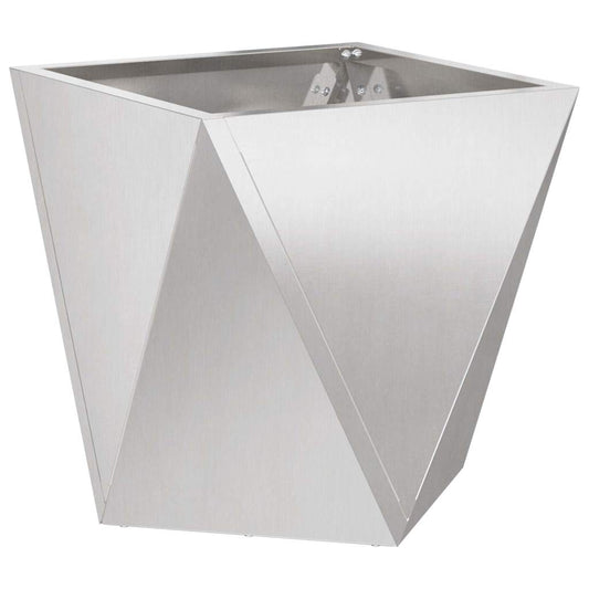 Planter Silver 50 x 50 x 50 cm Stainless Steel Planter Silver 50 x 50 x 50 cm Stainless Steel
