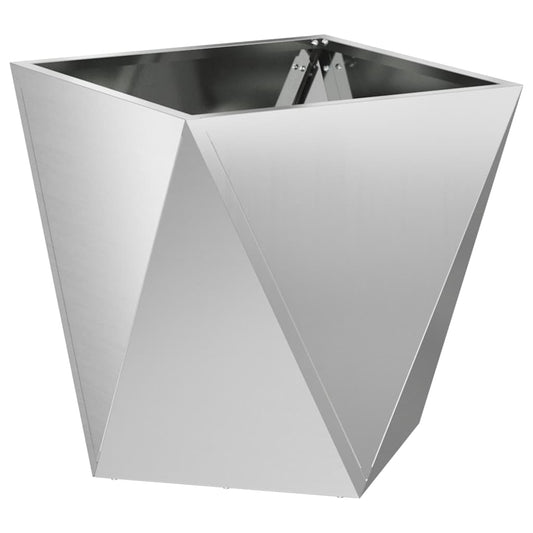 Planter Silver 50 x 50 x 50 cm Galvanised Steel Planter Silver 50 x 50 x 50 cm Galvanised Steel