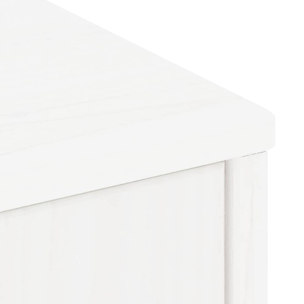 5 Piece TV Units with Storage "ODDA" White Solid Wood Pine