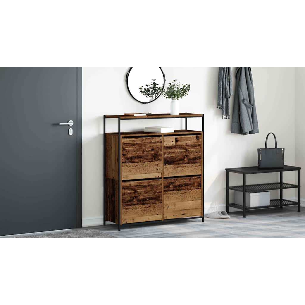 Shoe Cabinet Old Wood 100 x 34 x 112 cm Engineered Wood