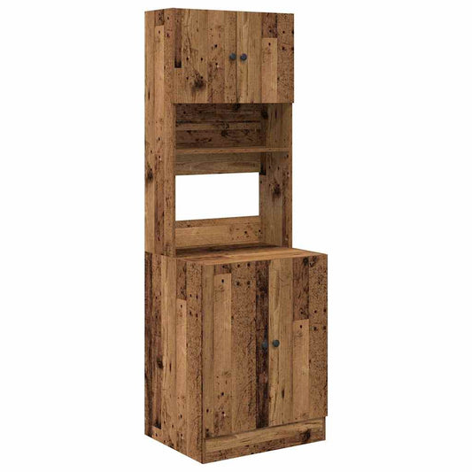 Kitchen Sideboard with Shelf 2 pcs Old Wood 60 x 50 x 180 cm Kitchen Sideboard with Shelf 2 pcs Old Wood 60 x 50 x 180 cm