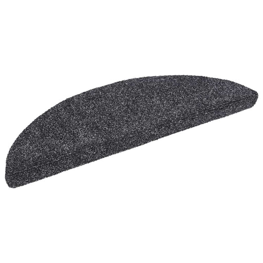 Stair Mats Self-adhesive 20 pcs 56x17x3 cm Dark Grey Half Round Stair Mats Self-adhesive 20 pcs 56x17x3 cm Dark Grey Half Round