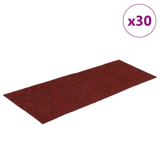 Stair Mats Self-adhesive 30 pcs 60x25 cm Bordeaux Red Rectangular Stair Mats Self-adhesive 30 pcs 60x25 cm Bordeaux Red Rectangular