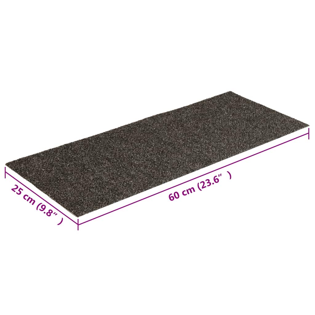 Stair Mats Self-adhesive 30 pcs 60x25 cm Anthracite Rectangular