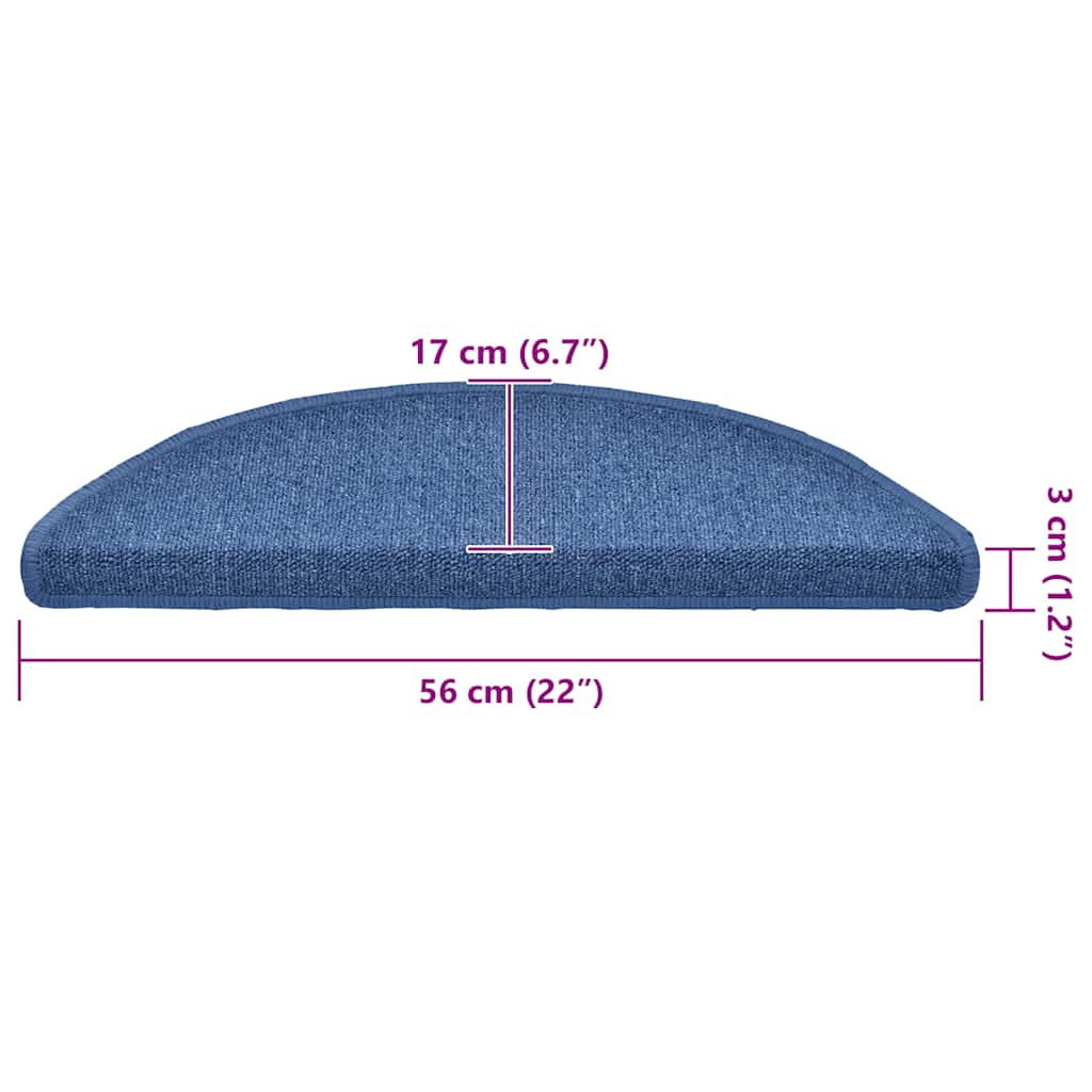 Self-adhesive Stair Mats 20 pcs 56 x 17 x 3 cm Blue