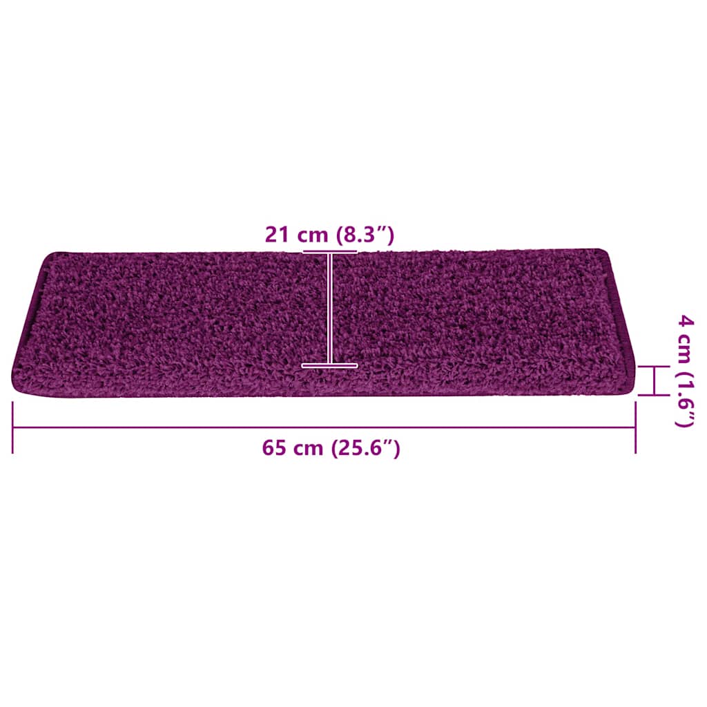 Stair Mats 30 pcs 65x21x4 cm Pink Rectangular Edge
