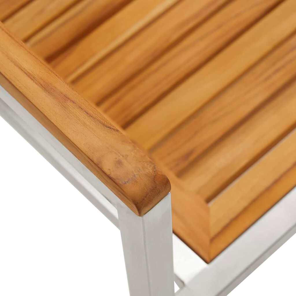 Garden Dining Set 5 pcs Brown Solid Acacia Wood