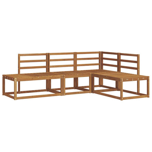 Outdoor Sofa Set 4 Piece Natural Solid Acacia Wood Outdoor Sofa Set 4 Piece Natural Solid Acacia Wood