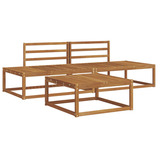 Outdoor Sofa Set Natural Solid Acacia Wood Outdoor Sofa Set Natural Solid Acacia Wood