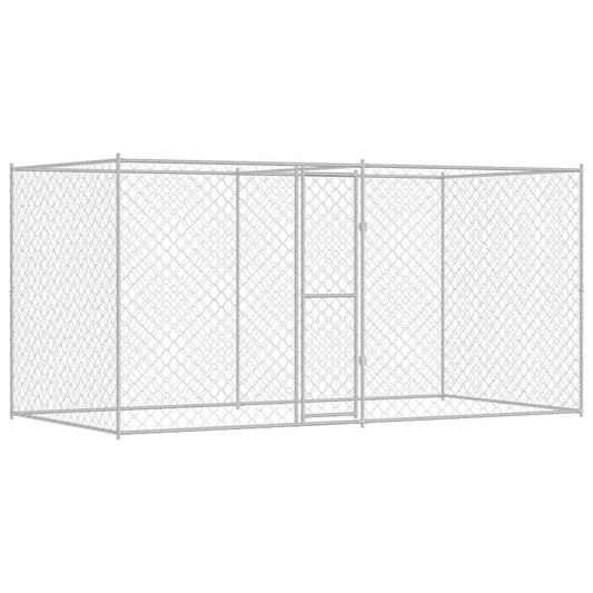 Dog Cage Silver 400 x 200 x 200 cm Galvanised Steel Dog Cage Silver 400 x 200 x 200 cm Galvanised Steel