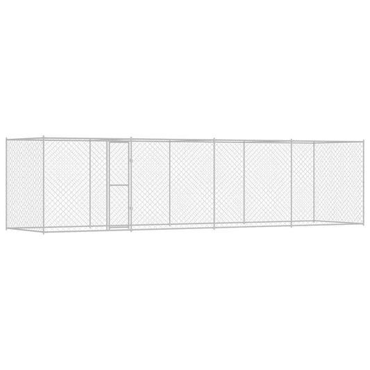 Dog Cage Silver 800 x 200 x 200 cm Galvanised Steel Dog Cage Silver 800 x 200 x 200 cm Galvanised Steel