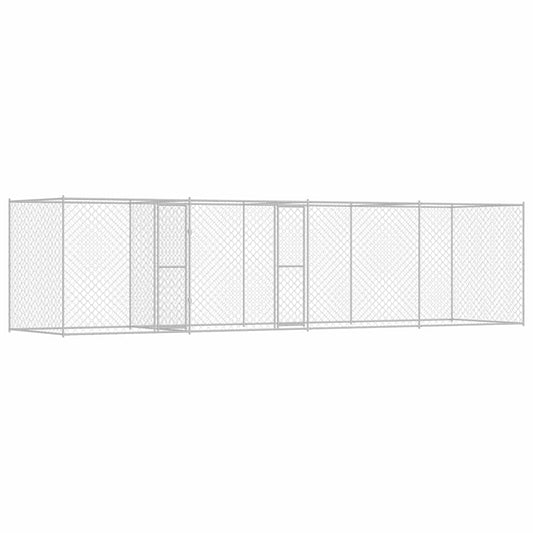 Dog Cage Silver 600 x 200 x 200 cm Galvanised Steel Dog Cage Silver 600 x 200 x 200 cm Galvanised Steel