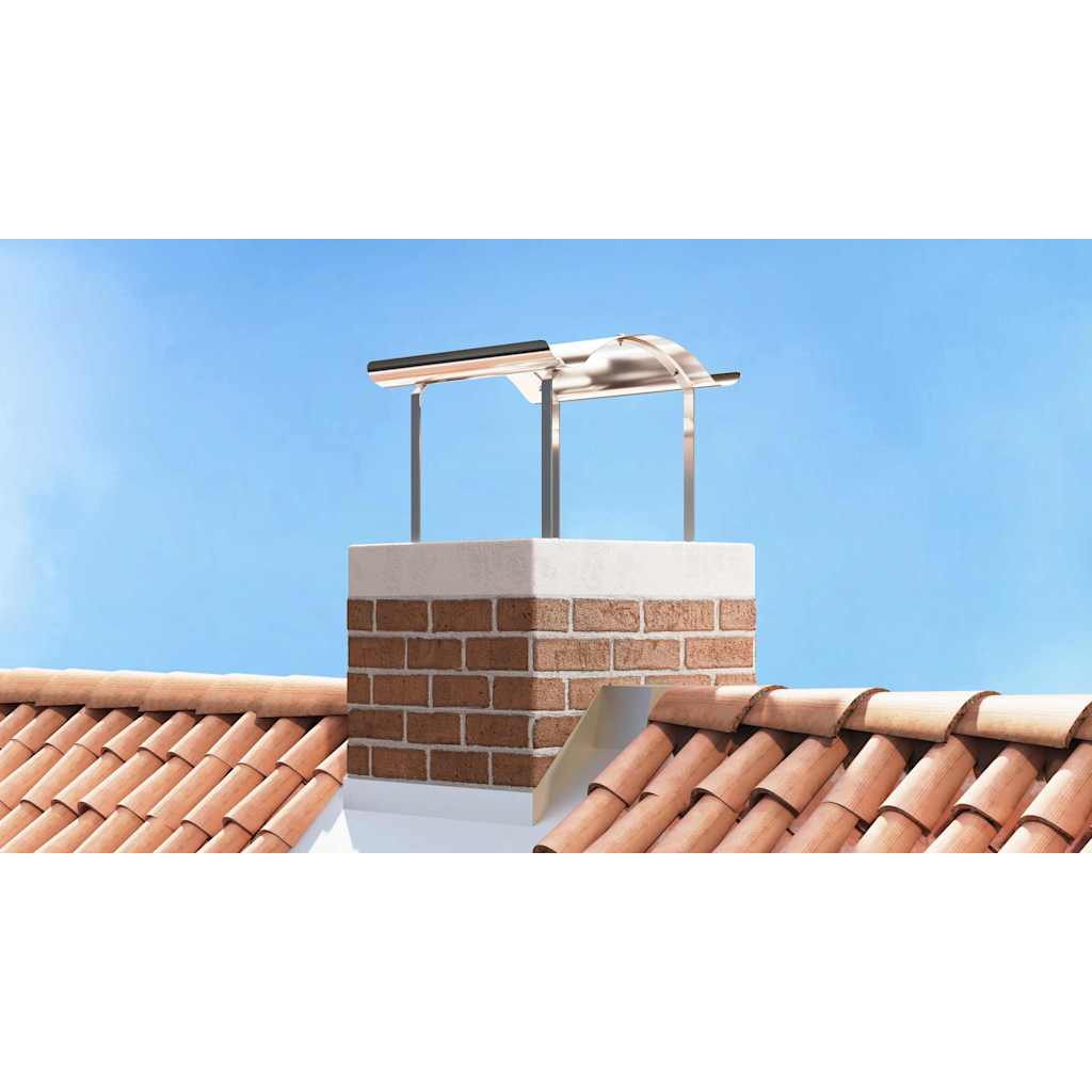 Chimney Cowl Silver 59.5 x 50 x 36.5 cm Stainless Steel