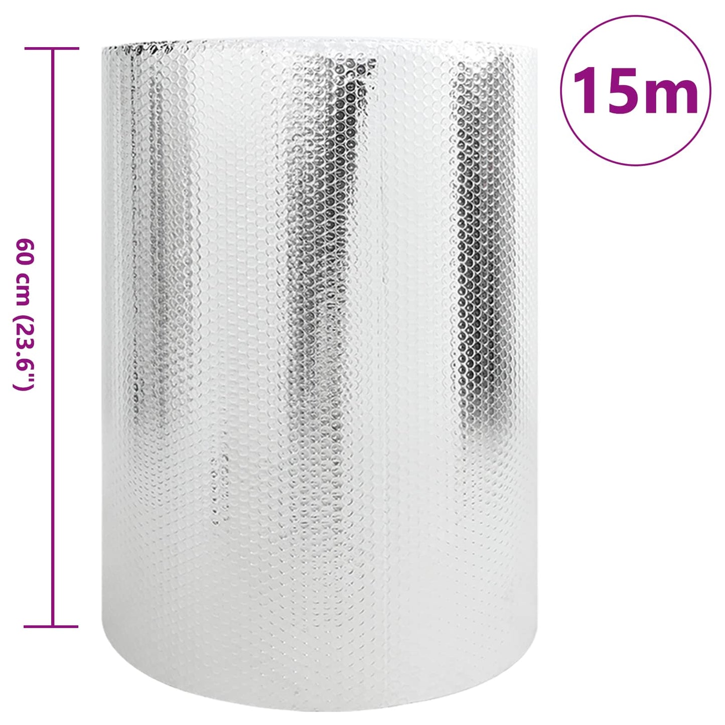 Radiator Heat Reflector Silver 15 x 0.6 m Polyethylene
