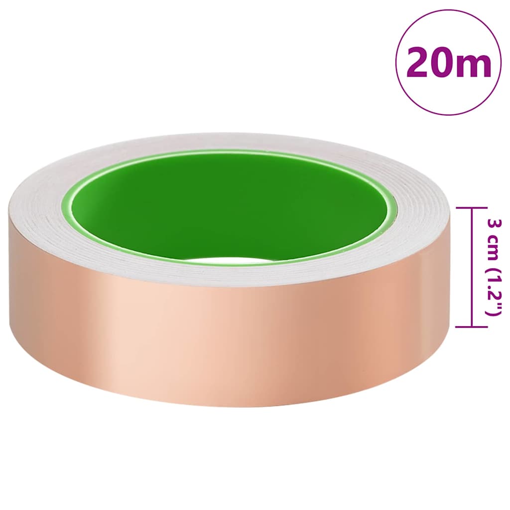 Copper Tape for Snail Protection Copper 30 mm x 20 m Copper