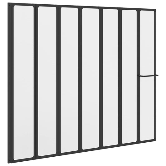 Shower Screen Folding Black 168 x 140 cm Aluminium Shower Screen Folding Black 168 x 140 cm Aluminium