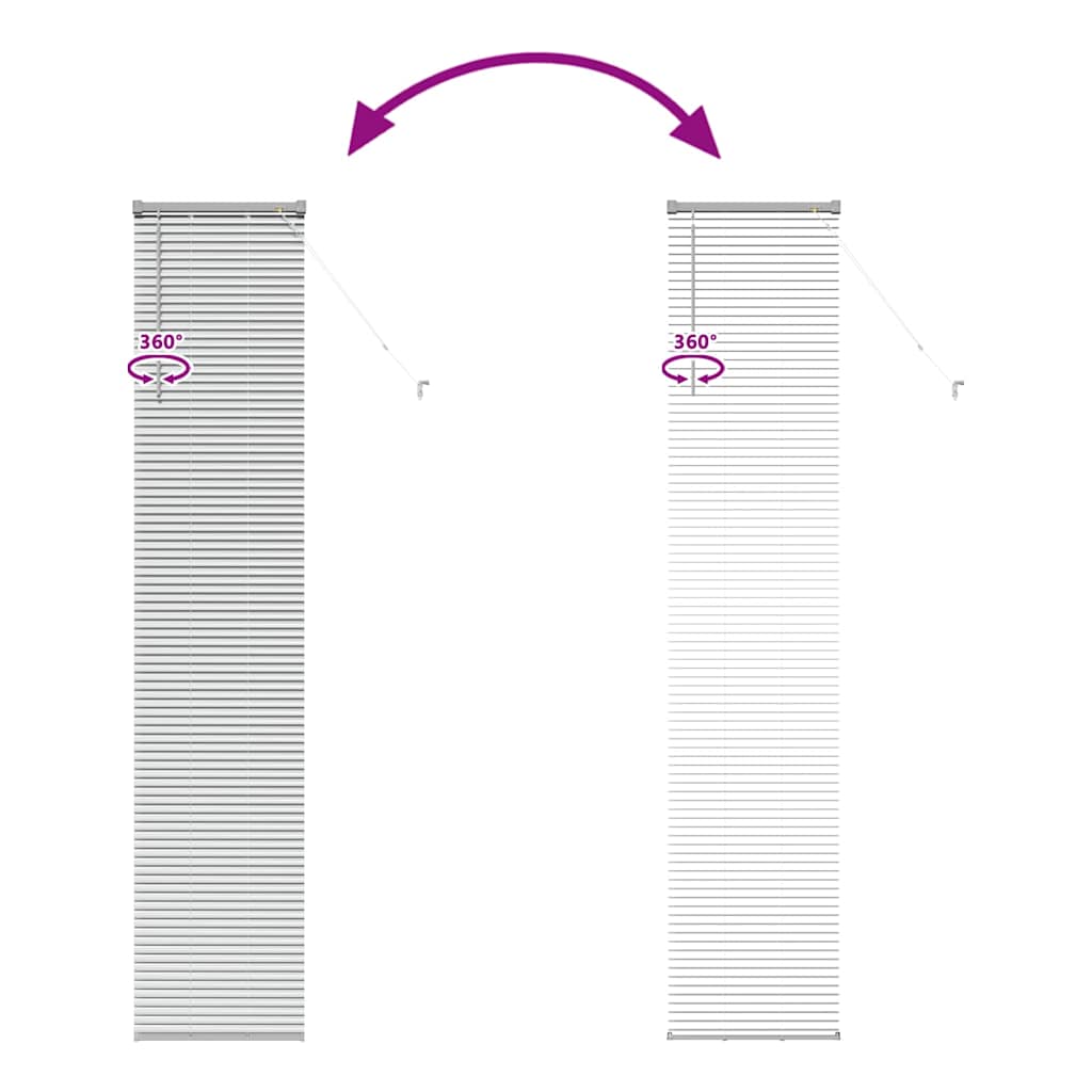 Venetian Blinds Height Adjustable Silver 220 x 40 cm Aluminium