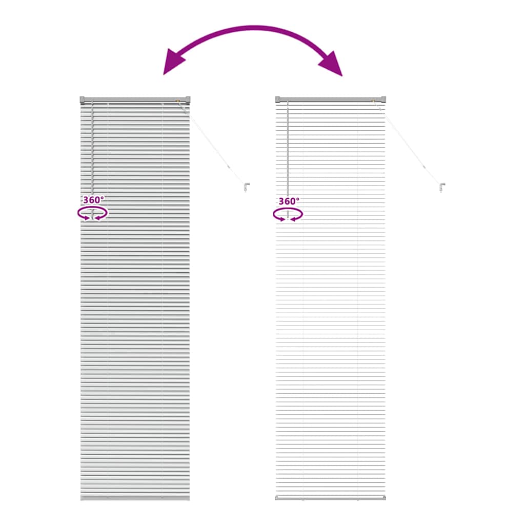 Venetian Blinds Height Adjustable Silver 220 x 60 cm Aluminium