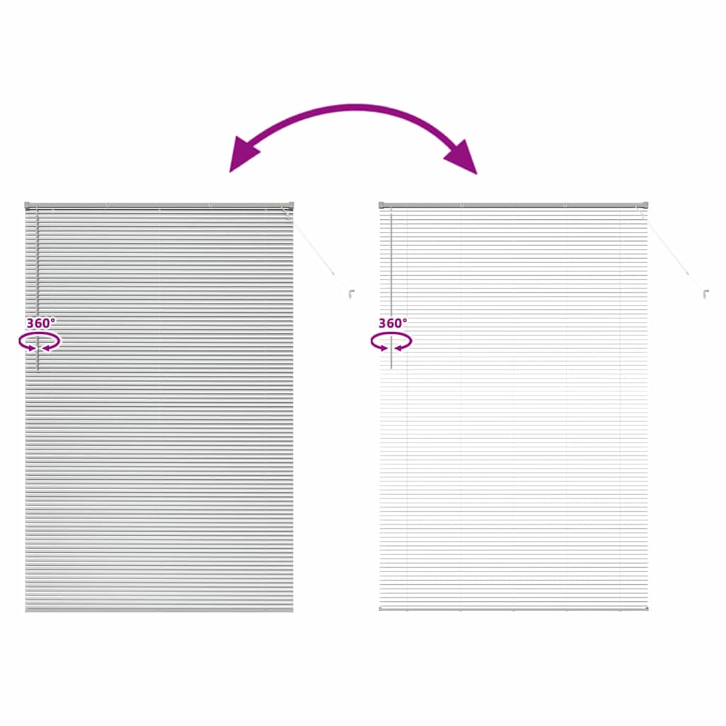 Venetian Blinds Height Adjustable Silver 220x150cm Aluminium