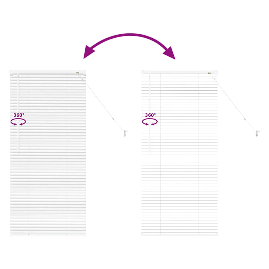 Venetian Blinds Height Adjustable White 130 x 60 cm Aluminium