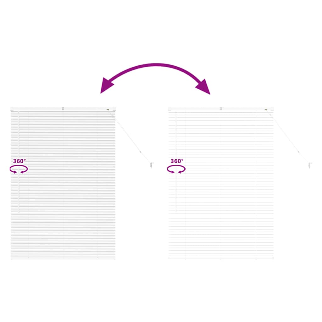 Venetian Blinds Height Adjustable White 130 x 90 cm Aluminium