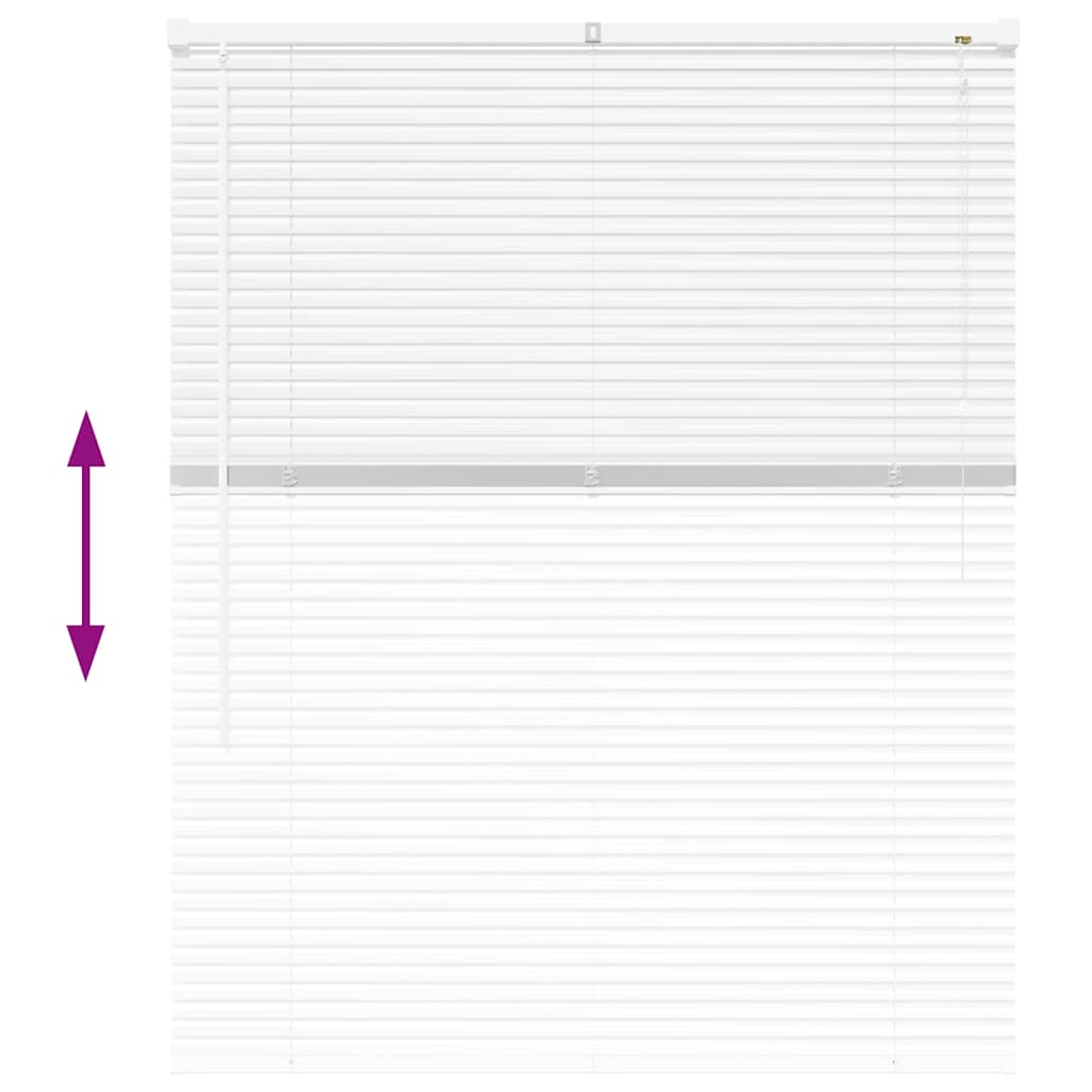 Venetian Blinds Height Adjustable White 130 x 100 cm Aluminium