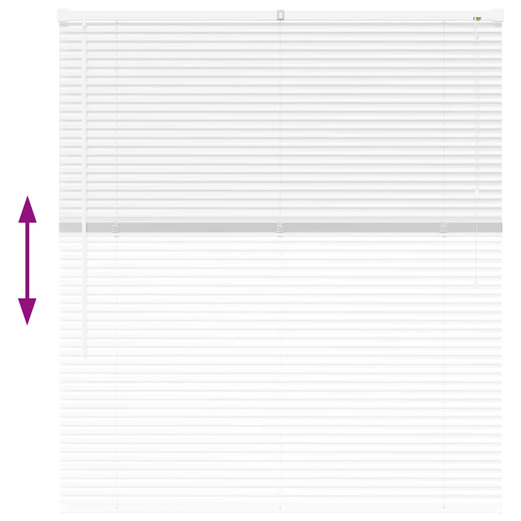Venetian Blinds Height Adjustable White 130 x 110 cm Aluminium