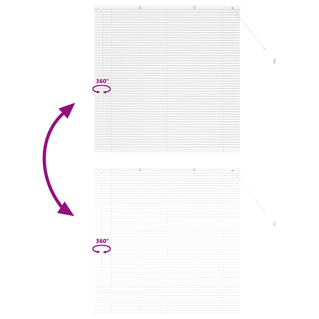 Venetian Blinds Height Adjustable White 130 x 125 cm Aluminium