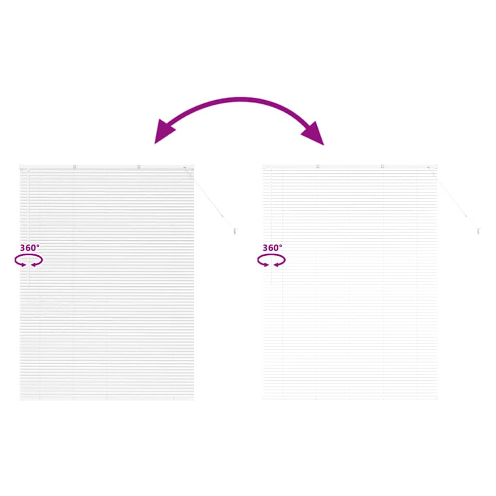 Venetian Blinds Height Adjustable White 175 x 130 cm Aluminium