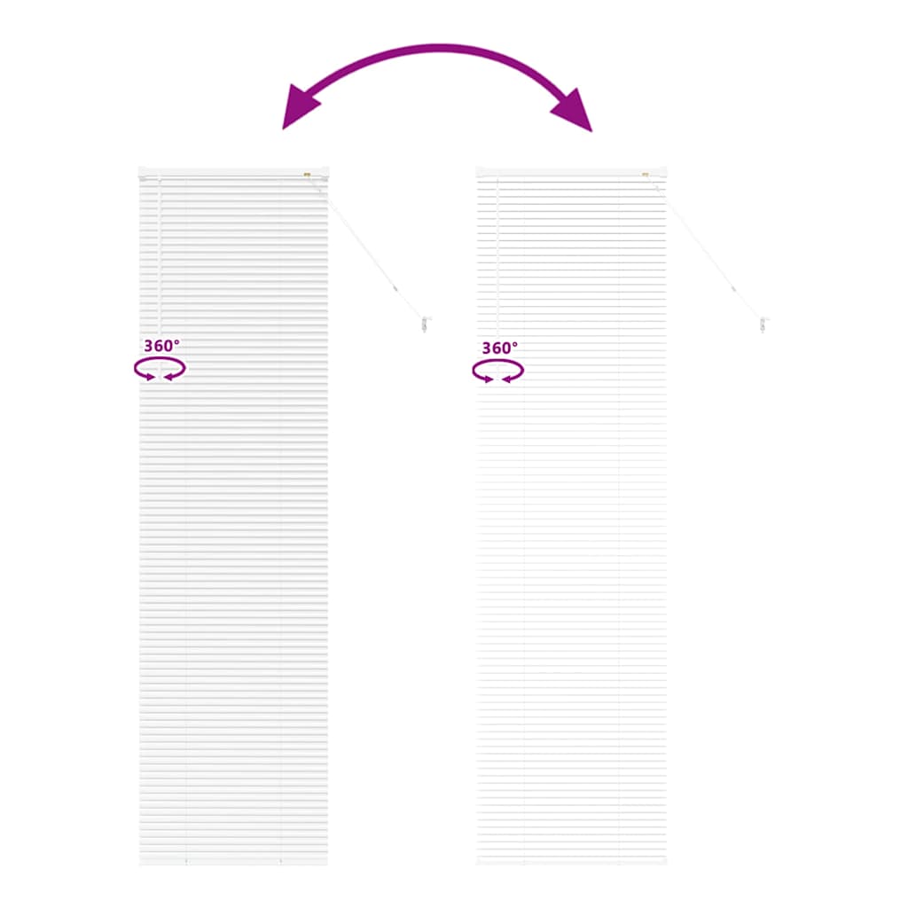 Venetian Blinds Height Adjustable White 220 x 55 cm Aluminium