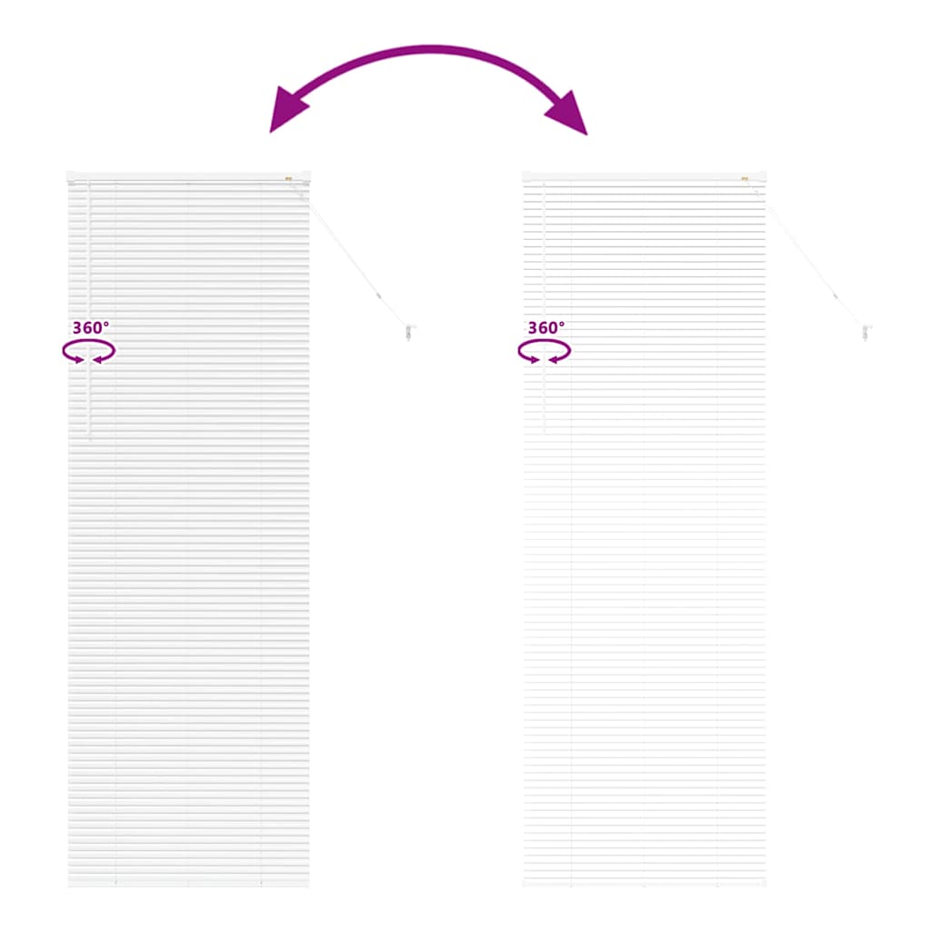 Venetian Blinds Height Adjustable White 220 x 75 cm Aluminium