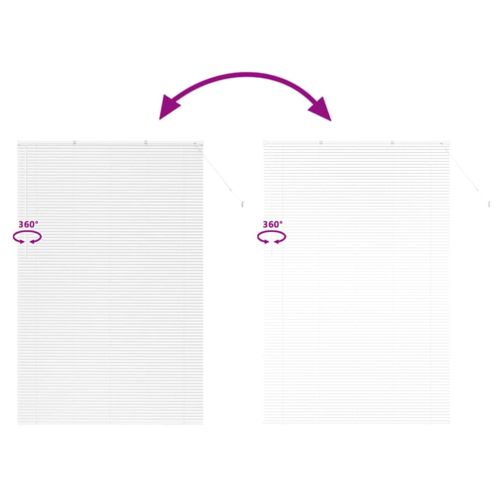Venetian Blinds Height Adjustable White 220x150cm Aluminium