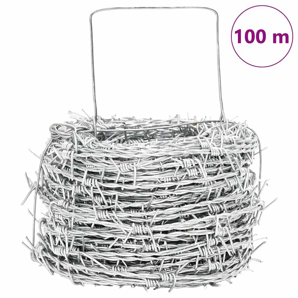 Barbed Wire Silver 100 m Hot-dip Galvanised Steel