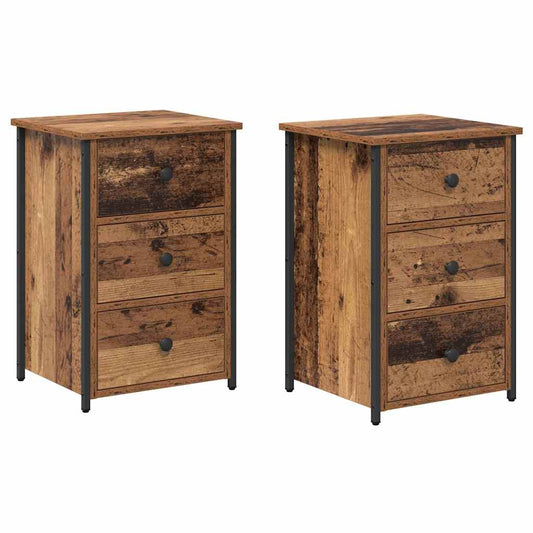 Bedside Cabinet 2 pcs Brown 40 x 36 x 60 cm Solid Reclaim Wood Bedside Cabinet 2 pcs Brown 40 x 36 x 60 cm Solid Reclaim Wood