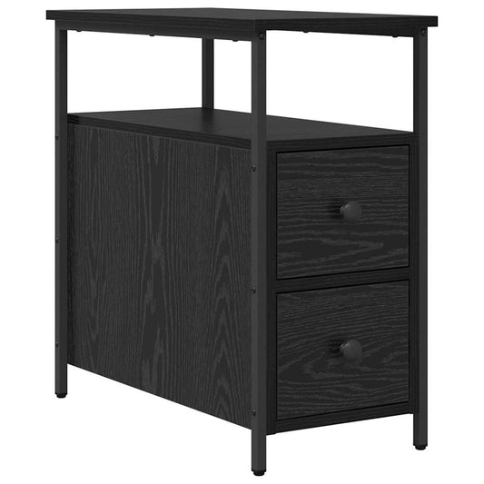 Bedside Cabinet Black oak 30 x 60 x 60 cm Engineered wood Bedside Cabinet Black oak 30 x 60 x 60 cm Engineered wood