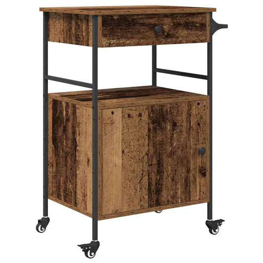 Kitchen Trolley Old Wood 56 x 43 x 89.5 cm Engineered Wood Kitchen Trolley Old Wood 56 x 43 x 89.5 cm Engineered Wood