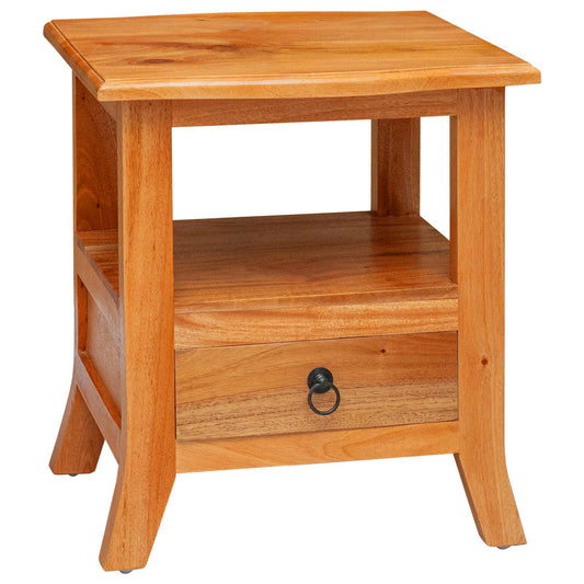 Bedside Cabinet Natural 40 x 40 x 45.5 cm Solid Mahogany Wood Bedside Cabinet Natural 40 x 40 x 45.5 cm Solid Mahogany Wood