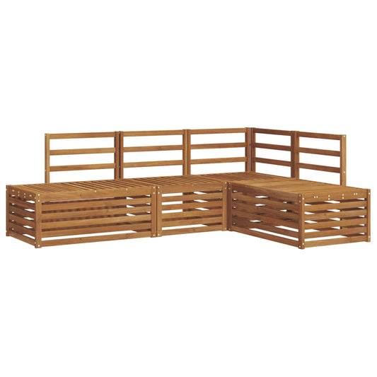Outdoor Sofa Set 4 Piece Natural Solid Acacia Wood Outdoor Sofa Set 4 Piece Natural Solid Acacia Wood