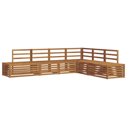 Outdoor Sofa Set Natural 273 x 213.5 x 73 cm Solid Acacia Wood Outdoor Sofa Set Natural 273 x 213.5 x 73 cm Solid Acacia Wood