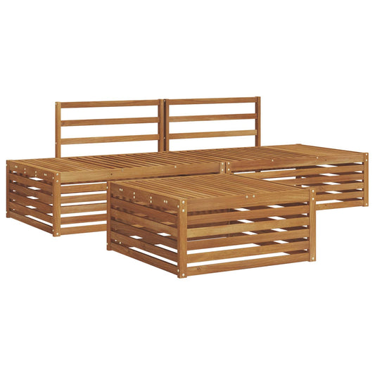Outdoor Sofa Set 3 Piece Natural Solid Acacia Wood Outdoor Sofa Set 3 Piece Natural Solid Acacia Wood